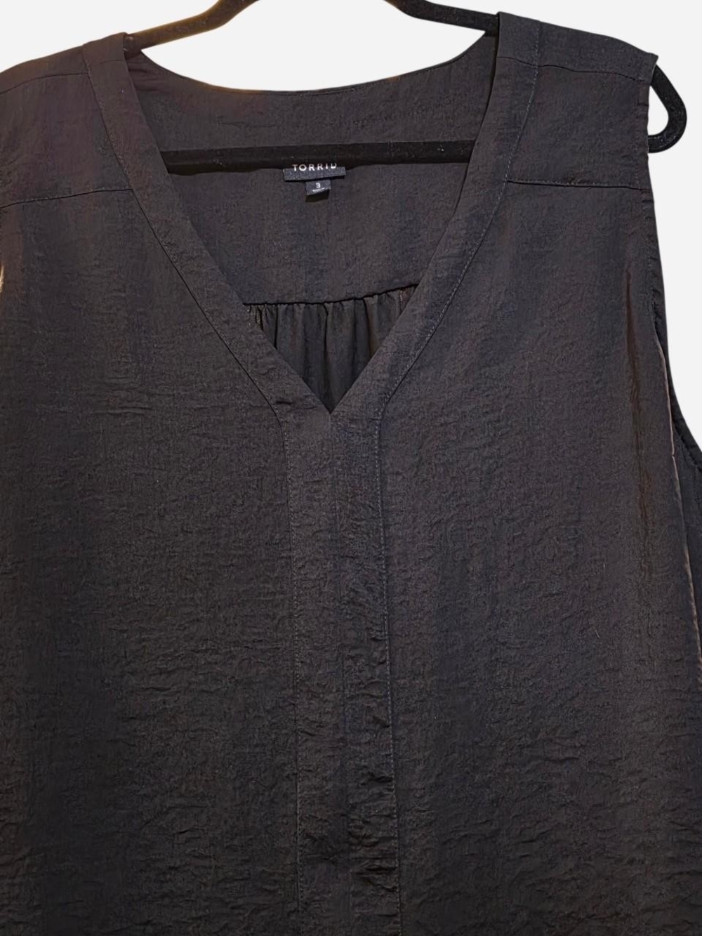 Torrid Black Georgette V-Neck Sleeveless Blouse Size 3 / 3X